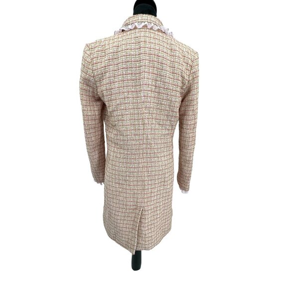 Vintage Newport News Tweed Jacket Womens Coquette Ruffle Trim Girlie Coat Size 6 - Picture 7 of 7